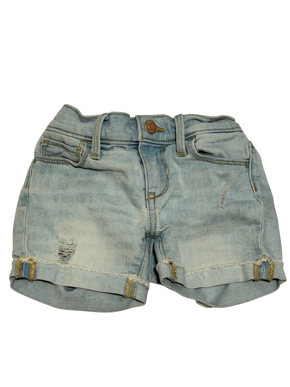 Old Navy Girls Distressed Denim Shorts Light Wash Size 5